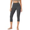 imageODODOS Buttery Soft Lounge Yoga Capris for Women 14quot  19quot  21quot High Waist Capri LeggingsCharcoal