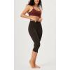 imageODODOS Buttery Soft Lounge Yoga Capris for Women 14quot  19quot  21quot High Waist Capri LeggingsDark Brown