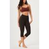 imageODODOS Buttery Soft Lounge Yoga Capris for Women 14quot  19quot  21quot High Waist Capri LeggingsDark Brown