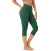 imageODODOS Buttery Soft Lounge Yoga Capris for Women 14quot  19quot  21quot High Waist Capri LeggingsDark Green