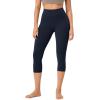 imageODODOS Buttery Soft Lounge Yoga Capris for Women 14quot  19quot  21quot High Waist Capri LeggingsDeep Navy