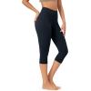 imageODODOS Buttery Soft Lounge Yoga Capris for Women 14quot  19quot  21quot High Waist Capri LeggingsDeep Navy