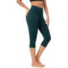 imageODODOS Buttery Soft Lounge Yoga Capris for Women 14quot  19quot  21quot High Waist Capri LeggingsForest Teal