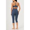 imageODODOS Buttery Soft Lounge Yoga Capris for Women 14quot  19quot  21quot High Waist Capri LeggingsInk Blue