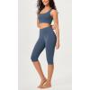 imageODODOS Buttery Soft Lounge Yoga Capris for Women 14quot  19quot  21quot High Waist Capri LeggingsInk Blue