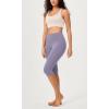 imageODODOS Buttery Soft Lounge Yoga Capris for Women 14quot  19quot  21quot High Waist Capri LeggingsLilac Smoke