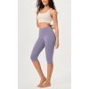 imageODODOS Buttery Soft Lounge Yoga Capris for Women 14quot  19quot  21quot High Waist Capri LeggingsLilac Smoke