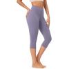 imageODODOS Buttery Soft Lounge Yoga Capris for Women 14quot  19quot  21quot High Waist Capri LeggingsLilac Smoke