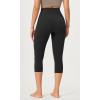 imageODODOS Buttery Soft Lounge Yoga Capris for Women 14quot  19quot  21quot High Waist Capri LeggingsOnyx Black Grey