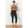 imageODODOS Buttery Soft Lounge Yoga Capris for Women 14quot  19quot  21quot High Waist Capri LeggingsOnyx Black Grey