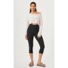imageODODOS Buttery Soft Lounge Yoga Capris for Women 14quot  19quot  21quot High Waist Capri LeggingsOnyx Black Grey