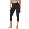 imageODODOS Buttery Soft Lounge Yoga Capris for Women 14quot  19quot  21quot High Waist Capri LeggingsOnyx Black Grey