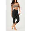 imageODODOS Buttery Soft Lounge Yoga Capris for Women 14quot  19quot  21quot High Waist Capri LeggingsOnyx Black Grey