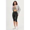 imageODODOS Buttery Soft Lounge Yoga Capris for Women 14quot  19quot  21quot High Waist Capri LeggingsOnyx Black Grey