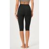 imageODODOS Buttery Soft Lounge Yoga Capris for Women 14quot  19quot  21quot High Waist Capri LeggingsOnyx Black Grey