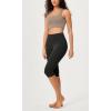imageODODOS Buttery Soft Lounge Yoga Capris for Women 14quot  19quot  21quot High Waist Capri LeggingsOnyx Black Grey