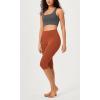 imageODODOS Buttery Soft Lounge Yoga Capris for Women 14quot  19quot  21quot High Waist Capri LeggingsOrange Rust