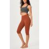 imageODODOS Buttery Soft Lounge Yoga Capris for Women 14quot  19quot  21quot High Waist Capri LeggingsOrange Rust