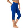 imageODODOS Buttery Soft Lounge Yoga Capris for Women 14quot  19quot  21quot High Waist Capri LeggingsRoyal Blue