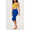 imageODODOS Buttery Soft Lounge Yoga Capris for Women 14quot  19quot  21quot High Waist Capri LeggingsRoyal Blue