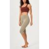 imageODODOS Buttery Soft Lounge Yoga Capris for Women 14quot  19quot  21quot High Waist Capri LeggingsShaker Beige