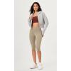 imageODODOS Buttery Soft Lounge Yoga Capris for Women 14quot  19quot  21quot High Waist Capri LeggingsShaker Beige