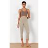 imageODODOS Buttery Soft Lounge Yoga Capris for Women 14quot  19quot  21quot High Waist Capri LeggingsShaker Beige
