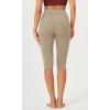 imageODODOS Buttery Soft Lounge Yoga Capris for Women 14quot  19quot  21quot High Waist Capri LeggingsShaker Beige