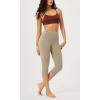 imageODODOS Buttery Soft Lounge Yoga Capris for Women 14quot  19quot  21quot High Waist Capri LeggingsShaker Beige