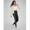 imageODODOS Buttery Soft Lounge Yoga Leggings for Women 23quot  25quot 28quot High Waist Yoga PantsPiping Black