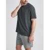 imageODODOS Mens Performance TShirt  Stratum Tech Tee Ultra Soft Moisture Wicking UPF 50 Fitness Shirts  The Ascent SeriesCharcoal Heather