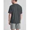 imageODODOS Mens Performance TShirt  Stratum Tech Tee Ultra Soft Moisture Wicking UPF 50 Fitness Shirts  The Ascent SeriesCharcoal Heather