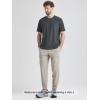 imageODODOS Mens Performance TShirt  Stratum Tech Tee Ultra Soft Moisture Wicking UPF 50 Fitness Shirts  The Ascent SeriesCharcoal Heather