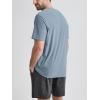 imageODODOS Mens Performance TShirt  Stratum Tech Tee Ultra Soft Moisture Wicking UPF 50 Fitness Shirts  The Ascent SeriesDusty Blue Heather
