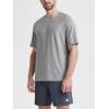 imageODODOS Mens Performance TShirt  Stratum Tech Tee Ultra Soft Moisture Wicking UPF 50 Fitness Shirts  The Ascent SeriesGrey Heather