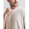 imageODODOS Mens Performance TShirt  Stratum Tech Tee Ultra Soft Moisture Wicking UPF 50 Fitness Shirts  The Ascent SeriesMilkweed Heather