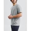 imageODODOS Mens Performance TShirt  Stratum Tech Tee Ultra Soft Moisture Wicking UPF 50 Fitness Shirts  The Ascent SeriesPale Grey Heather