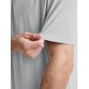 imageODODOS Mens Performance TShirt  Stratum Tech Tee Ultra Soft Moisture Wicking UPF 50 Fitness Shirts  The Ascent SeriesPale Grey Heather
