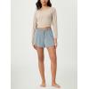 imageODODOS Modal Soft Lounge Shorts for Women Drawstring High Waist Casual Sleepwear Lightweight Cozy Pajama BottomBlue Fog Washed