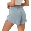imageODODOS Modal Soft Lounge Shorts for Women Drawstring High Waist Casual Sleepwear Lightweight Cozy Pajama BottomBlue Fog Washed