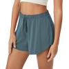 imageODODOS Modal Soft Lounge Shorts for Women Drawstring High Waist Casual Sleepwear Lightweight Cozy Pajama BottomBluesteel Washed