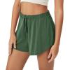 imageODODOS Modal Soft Lounge Shorts for Women Drawstring High Waist Casual Sleepwear Lightweight Cozy Pajama BottomDark Green Washed