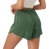imageODODOS Modal Soft Lounge Shorts for Women Drawstring High Waist Casual Sleepwear Lightweight Cozy Pajama BottomDark Green Washed