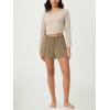 imageODODOS Modal Soft Lounge Shorts for Women Drawstring High Waist Casual Sleepwear Lightweight Cozy Pajama BottomLight Brown Washed