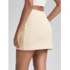 imageODODOS Womens Cotton French Terry Skorts Drawstring Tie Builtin Shorts Daily Skirts with PocketsBeige