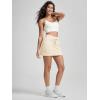 imageODODOS Womens Cotton French Terry Skorts Drawstring Tie Builtin Shorts Daily Skirts with PocketsBeige