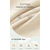 imageODODOS Womens Cotton French Terry Skorts Drawstring Tie Builtin Shorts Daily Skirts with PocketsBeige