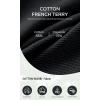 imageODODOS Womens Cotton French Terry Skorts Drawstring Tie Builtin Shorts Daily Skirts with PocketsBlack