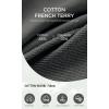 imageODODOS Womens Cotton French Terry Skorts Drawstring Tie Builtin Shorts Daily Skirts with PocketsCharcoal