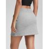 imageODODOS Womens Cotton French Terry Skorts Drawstring Tie Builtin Shorts Daily Skirts with PocketsGrey Heather